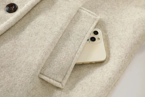 Double-Breasted Wool Coat with Belt - Image 4