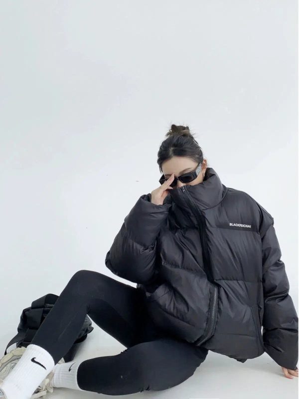 High Collar Puffer Coat - Image 3