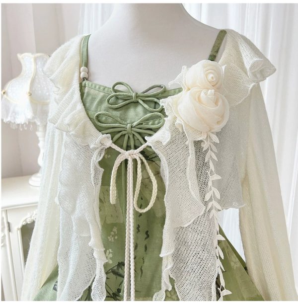 【Whisper of Bamboo】 Sweet Hanfu-Inspired Dress – Modern Chinese Style with Camisole Design - Image 21