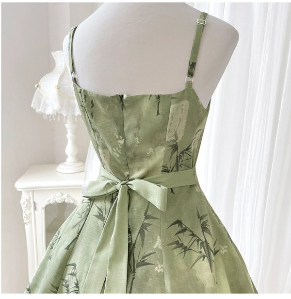 【Whisper of Bamboo】 Sweet Hanfu-Inspired Dress – Modern Chinese Style with Camisole Design - Image 24