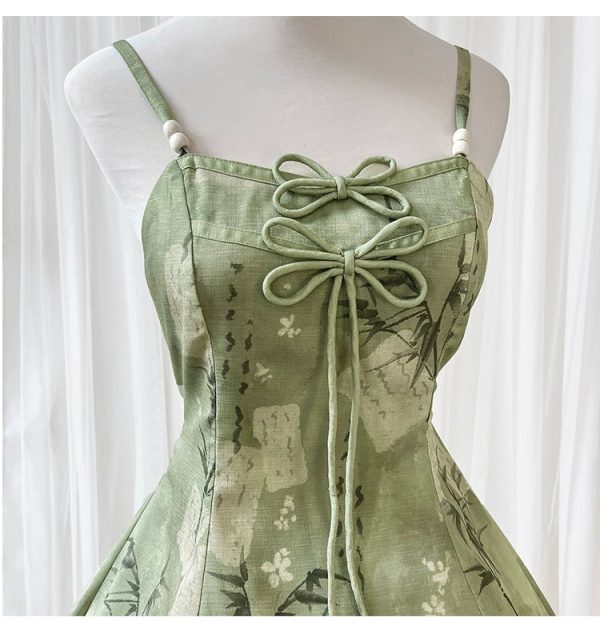 【Whisper of Bamboo】 Sweet Hanfu-Inspired Dress – Modern Chinese Style with Camisole Design - Image 22