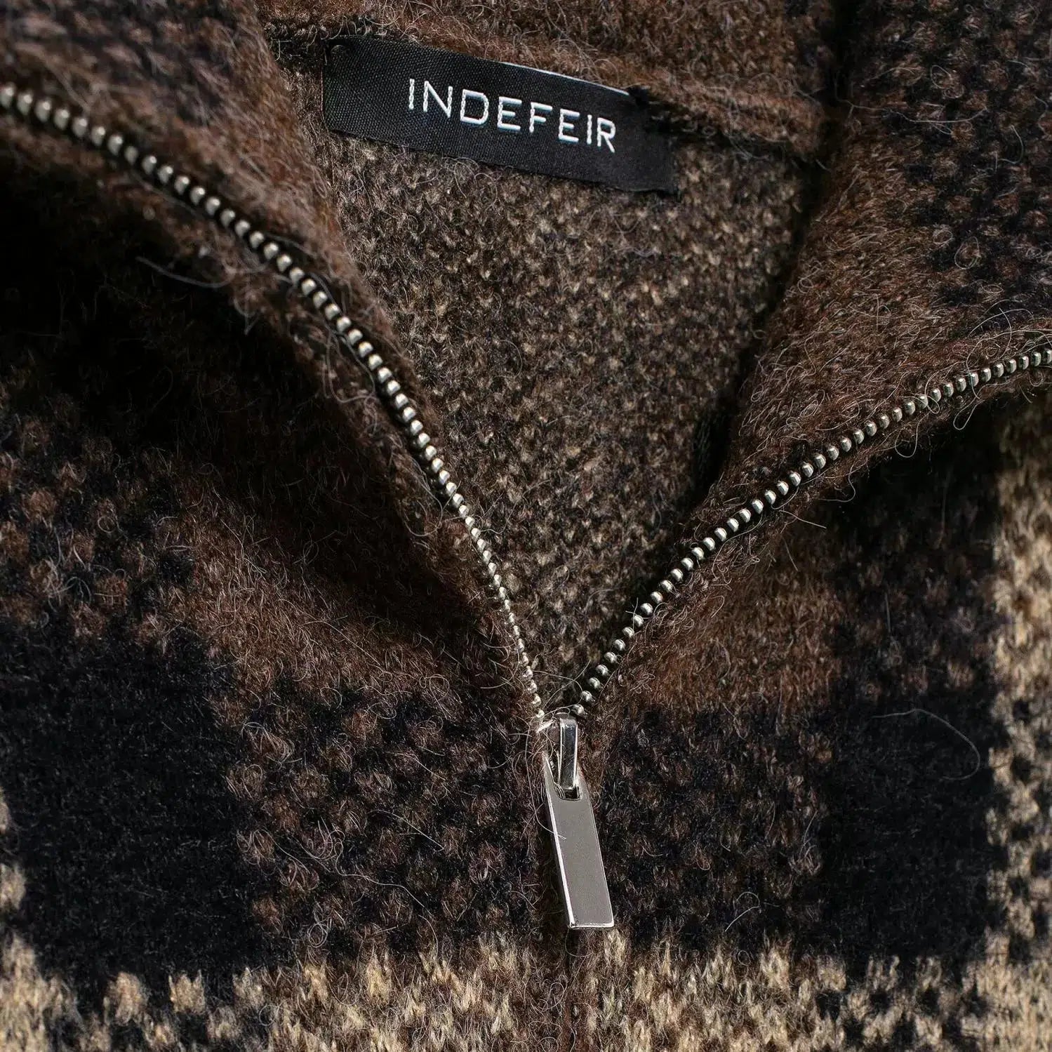 Plaid Zippered Coat - Image 3